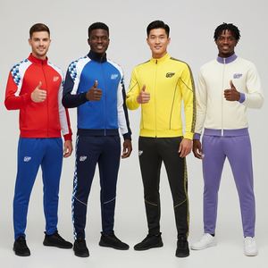 Ensemble de survêtement de football professionnel en gros pour PSG et Barcelone – Veste d'hiver en polyester inspirée des tenues de football allemandes - Product Image 1