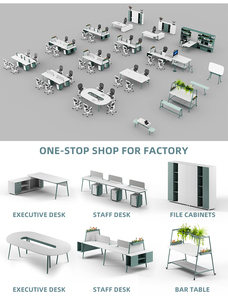 Modern Luxury Extendable Convertible 4-6 Person Workstation Desk Open Space Coworking Office Furniture for Office Building - Product Image 5