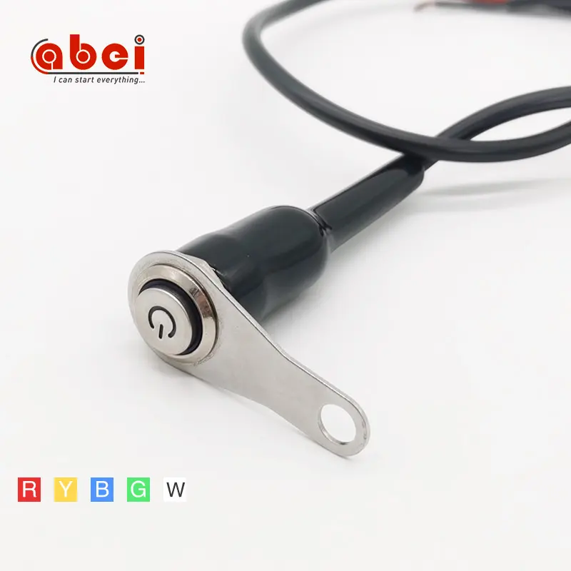 metal copper wire Motorcycle on-off led light horn momentary/lock Button Switches waterproof Motorcycle Switch 12V