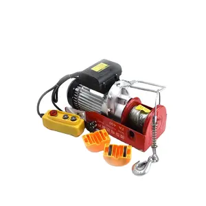 CE 300Kg 500Kg 1ton Mini Portable Truk Kuat <span class=keywords><strong>Hoist</strong></span> Tali Kawat Baja Menarik Electric Manual Lifting <span class=keywords><strong>Hoist</strong></span> dengan troli - Product Image 1