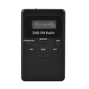 新款小口袋迷你调频自动扫描Dab收音机便携式袖珍DAB调频RDS数字DAB收音机接收器