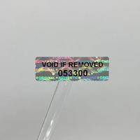 Autocollant d'étiquette holographique de sécurité 3D étanche Laser Void personnalisé avec code à barres inclus
