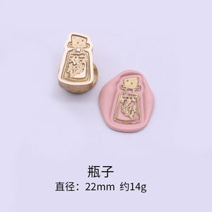 Retro 3d <span class=keywords><strong>in</strong></span> rilievo capitolo sigillo di cera timbro testa a forma di rame stile europeo rosa tulipano conto a mano - Product Image 6