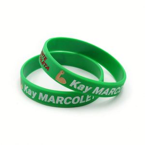 Pulsera de Silicona Promocional, Brazalete de Goma Colorido, Estilo Tejido con Texto Personalizado para el Espíritu Deportivo Escolar - Product Image 5