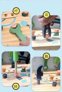 Banc d'atelier en bois pour enfants avec outils, jouet créatif de bricolage pour l'apprentissage et la construction - Product Image 5