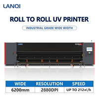 Imprimante UV Roll-to-Roll LANQI 6,2 m R2R à double rouleau en caoutchouc, tête d'impression Konica Ricoh, haute précision 2400 DPI pour la publicité