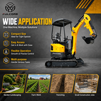 Mini-excavatrice FULCORE, best-seller européen et américain, avec pompe à triple engrenage dissimulée pour projets agricoles