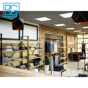 Luxury Boutique quần áo giá đứng hiển thị treo tường quần áo giá kệ quần áo cửa hàng trang trí - Product Image 3