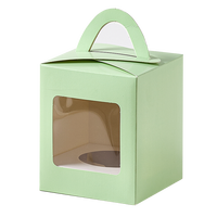 Boîtes en carton recyclables pour l'alimentation, boîte à gâteau de luxe élégante, boîte d'emballage avec poignée