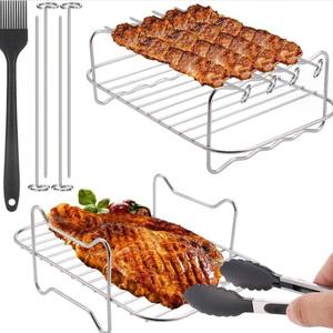 Rejilla de acero inoxidable para freidora de aire <span class=keywords><strong>Ninja</strong></span> AF400UK y AF451UK con pinchos para barbacoa, accesorios para freidora de aire - Product Image 3