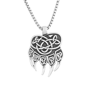 Yunnique – collier avec pendentif en forme de griffe d'ours en acier inoxydable pour hommes, bijoux Hip Hop de style urbain, chaîne de 60cm - Product Image 5