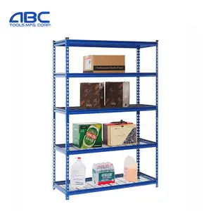 Estante de almacenamiento de acero galvanizado, estantería de 5 capas de 1,2mm de espesor, para almacén/taller/oficina/hogar