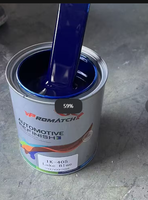 Revêtement automobile haute brillance, haute solidité, couvrance exceptionnelle, peinture de base 1K, teinte bleu transparent pour la réparation de la carrosserie automobile