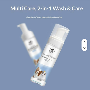 Mousse nettoyante sans rinçage 200 ml pour animaux de compagnie, shampoing parfumé pour chien et chat, nettoyant pour pattes, toilettage doux, non irritant, décontamination, bain - Product Image 2