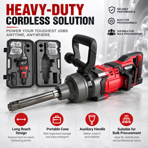 <span class=keywords><strong>HJT</strong></span> Fabrik 3000Nm Lithium Akku Bürstenloser Schlagschrauber 1 Zoll Vierkantantrieb 4x4,0Ah Akku für Schwere Maschinenreparaturen - Product Image 2