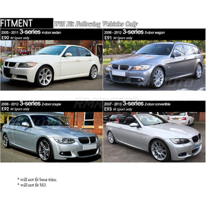 Difusor E92, Difusor de Parachoques Trasero Negro Brillante para BMW Serie 3 E9X E90 E91 E92 E93 M Sport 316i 318i 320i 323i - Product Image 2