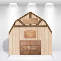 Arche de bienvenue rustique style ferme 7x7 pieds, cadre en aluminium robuste 32 mm, décoration de fête champêtre