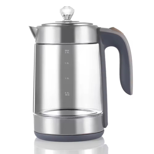 Bouilloire électrique sans fil 2L en acier inoxydable avec corps en verre, arrêt automatique, protection contre l'ébullition à sec, usage domestique - Product Image 2