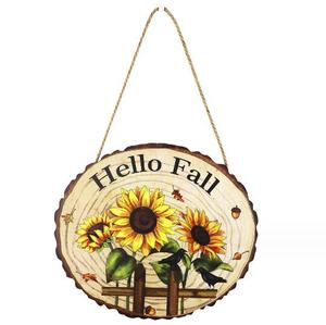 Porte <span class=keywords><strong>en</strong></span> <span class=keywords><strong>bois</strong></span> faite à la main liste récolte Festival citrouille tournesol corbeau intérieur et extérieur décor à la maison - Product Image 6