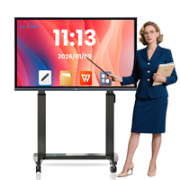 Tableau blanc interactif LCD 4K de 65/75/86 pouces, 40 points tactiles, Android 16, tableau intelligent pour l'éducation, 4 Go de RAM, 32 Go