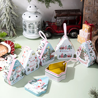 Boîte à bonbons créative en métal |   Conteneur cadeau décoratif en métal de Noël |   Boîte de rangement en fer blanc pour les fêtes, vente en gros