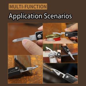 มีดพับอเนกประสงค์คุณภาพสูงขนาดพกพา ใบมีดคมกริบ ใช้งานได้หลากหลาย เหมาะสำหรับเป็นของขวัญ ใช้สำหรับตั้งแคมป์เอาตัวรอดกลางแจ้ง มีดสำหรับมืออาชีพ - Product Image 5