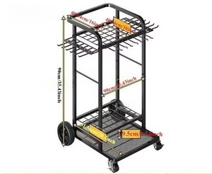 <b>Garden</b> <b>Tool</b> <b>Storage</b> <b>Tool</b> <b>Storage</b> Cart Mobile Yard <b>Tool</b> Organizer Rack <b>Storage</b> Cart for Shovels Rakes - Product Image 3