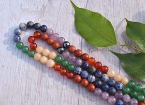 MANTRA Feng Shui-gemas de siete chakras para hombre, piedra de cristal, meditación y curación religiosa, hecha a mano, INDIA - Product Image 6