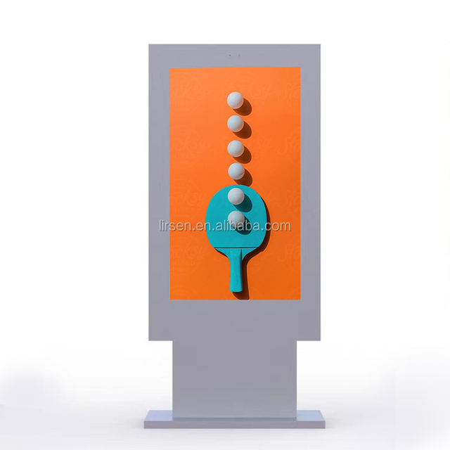 LCD Digital Signage Outdoor IP65 Rated High Brightness Screens for Outdoor Use 55 Inch 43 Inch Touch Totem Sunlight Readable TV