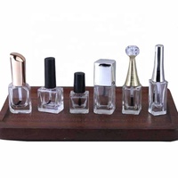 Bouteilles de vernis à ongles en gel personnalisées de luxe, design crâne, 8 ml, flacon cosmétique en verre transparent avec pinceau