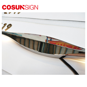 Placa <span class=keywords><strong>de</strong></span> puerta iluminada LED para interiores, letreros con acabado <span class=keywords><strong>de</strong></span> acero inoxidable, ilumina el número <span class=keywords><strong>de</strong></span> habitación <span class=keywords><strong>de</strong></span> <span class=keywords><strong>la</strong></span> casa - Product Image 5