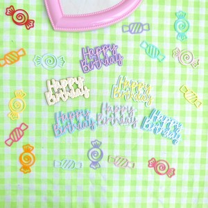 ของตกแต่งเค้กอะคริลิค รูปน้ำผึ้งและของหวาน สุขสันต์วันเกิด ของตกแต่งคัพเค้ก ของตกแต่งงานวันเกิด - Product Image 4