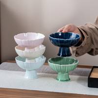Ecologisch porseleinen taartplateau met hoge poten, fruitplateau, dipschaal, mini-appetizer schaal voor Thanksgiving, geschikt voor thuisdecoratie.