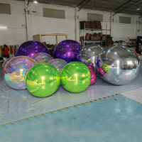 Ballon miroir en PVC coloré à vente chaude 100 cm Boules miroir brillantes Sphère miroir gonflable pour décoration
