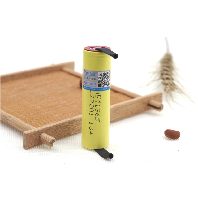 100% New Original HE4 18650 Rechargeable li-lon battery 3.6V 2500mAh Battery 20A 35A discharge + DIY Nickel sheet