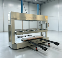 Presse à froid hydraulique entièrement automatique pour le travail du bois 50/60/100T, machine de pressage de plaques à chargement automatique pour portes d'armoires composites