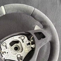 Volant de direction style LCI entièrement recouvert d'Alcantara et chauffant pour BMW Série E, adaptable aux modèles E92 M3 X5 E70 E71 X1 E84 E91 E72 E93 M5 328i E90