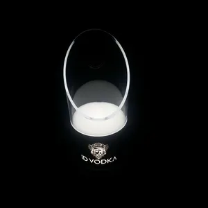 Özel tasarım LED raf işıklı akrilik Glorifier/şarap şişesi teşhir tutucu