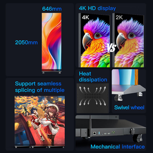 Exhibidor LED de Pie para Interiores a Todo Color 178 °   Ángulo de visión 60Hz Frecuencia de actualización 1000cd Brillo 6500K Temperatura de color - Product Image 4