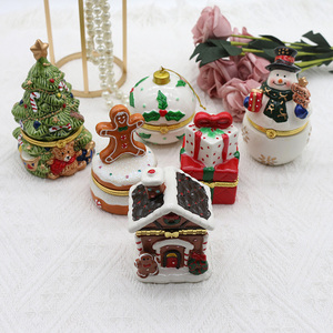Wholesale Cute <strong>Ceramic</strong> <strong>Jewelry</strong> <strong>Box</strong> Special Christmas Gift for Ring and Necklace Elegant <strong>Jewelry</strong> Packing - Product Image 3