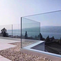 Profilé en U en aluminium de qualité supérieure pour balustrade en verre sans cadre, garde-corps en verre DIY de haute qualité