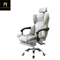 Chaise de bureau ergonomique moderne Bras de dossier en cuir synthétique Chaise pivotante de bureau à hauteur réglable Chaise de bureau de direction allemande