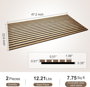 Paneles Acústicos de Madera MDF 3D, Paneles de Pared Interiores Insonorizantes para Decoración de Hoteles, Salas de Estar y Baños, Diseño de Modelo 3D - Product Image 2