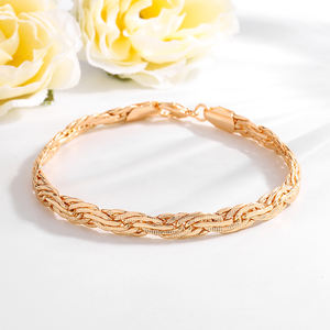 Bracelet chaîne hip-hop vintage Tianamo en laiton plaqué or, maille <span class=keywords><strong>gourmette</strong></span> avec pierre naturelle taille Asscher et sertissage <span class=keywords><strong>papillon</strong></span> pour femme - Product Image 2