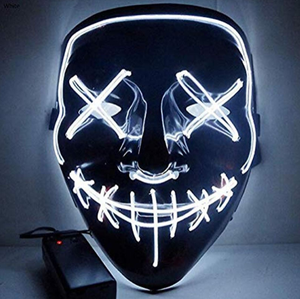 หน้ากากปาร์ตี้เรซิ่นไม่ระบุชื่อ Led โจ๊กเกอร์เรืองแสงหน้ากาก Hallowen พร้อมไฟ - Product Image 3