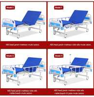 Produsen grosir kualitas tinggi Manual tunggal 1 kasur medis rumah sakit 2 engkol tempat tidur rumah sakit medis untuk pasien