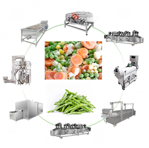 Ligne de production automatique de petits pois surgelés, machine de congélation à bande transporteuse, machine de congélation IQF - Product Image 1