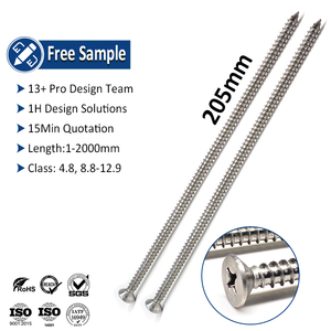 Tornillos autorroscantes largos de <span class=keywords><strong>acero</strong></span> <span class=keywords><strong>inoxidable</strong></span> 304 316 A2 A4 18-8 con cabeza plana avellanada Phillips Ph0 Ph2 - Product Image 1