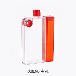 Tùy chỉnh vuông máy tính xách tay <span class=keywords><strong>Memo</strong></span> Flat chai nước nhựa màu sắc có thể tháo rời hộp lưu trữ chai phẳng với Silicone xử lý - Product Image 5