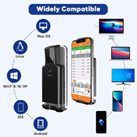 Eyoyo-Lector de código de barras portátil, escáner de imagen 1D, 2D, QR, 2D, Clip trasero, BT, funciona con teléfono